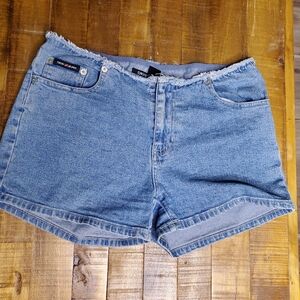 DKNY Frayed Top Juniors DenimShort Shorts Sz 5